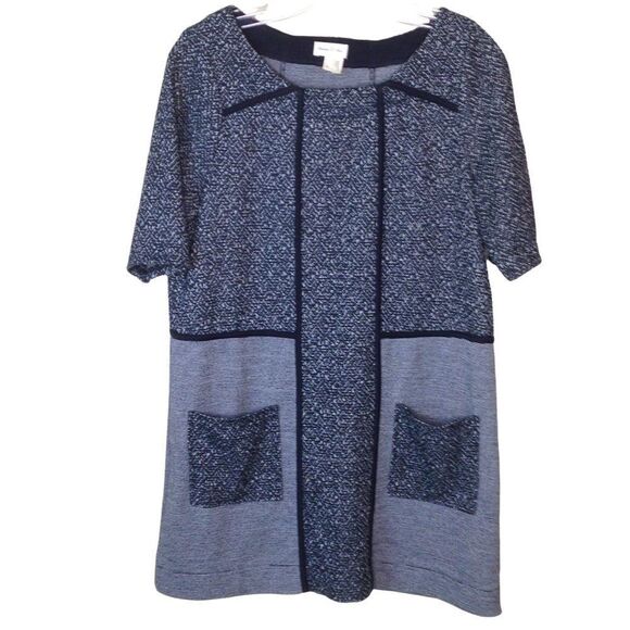 Anthropologie | Meadow Rue Gray and Black Boho Dress with Square Pockets Small - Picture 1 of 6